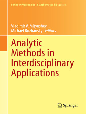 cover image of Analytic Methods in Interdisciplinary Applications